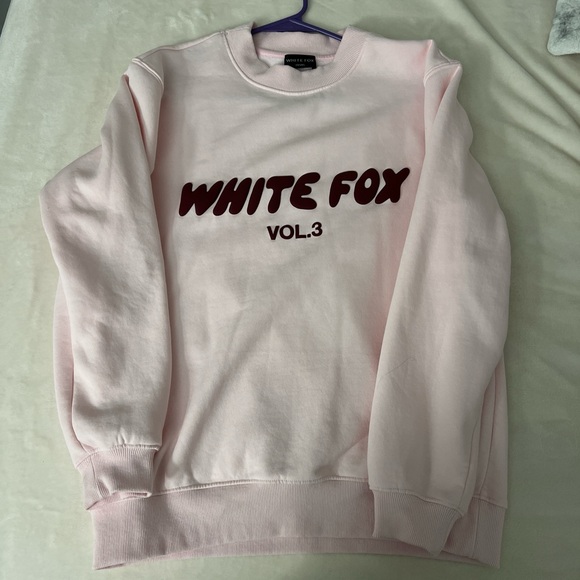 White Fox Pink Sweatshirt - Picture 1 of 2